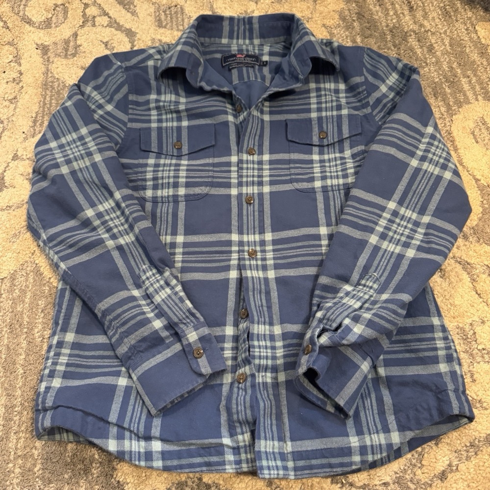 Vineyard Vines Classic Shirt Jacket  Lined‎ Flannel  Mens Small EUC